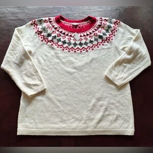 Talbots Fair Isle Crewneck Sweater, size 1X NWT